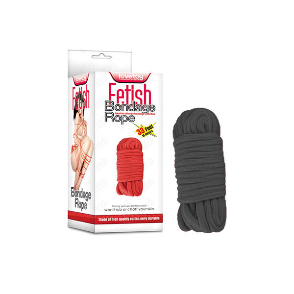 Fetish Bondage Rope 10 Meters Black Premium Quality Restraint Black > Bondage Gear > Rope