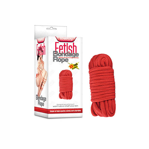 Fetish Bondage Rope 10 Meter Red Cotton 8 Millimeter Thickness > Bondage Gear > Rope