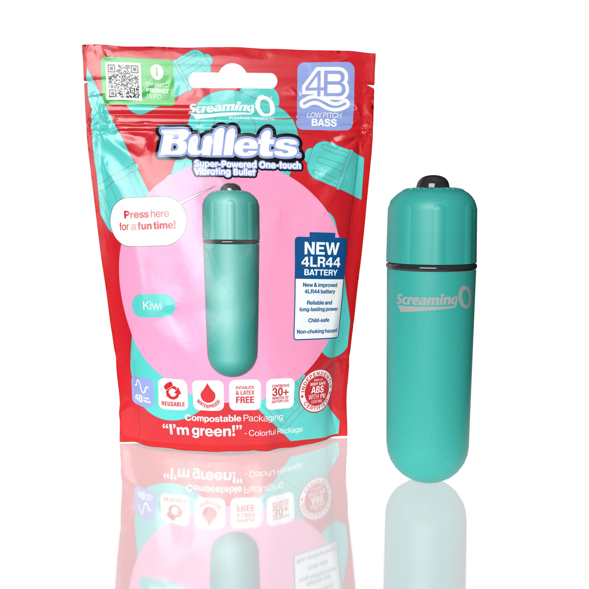 Screaming O 4B Bullets – Low Pitch Bass Motor Compact Vibrator with Long-Lasting Batteries > Vibrators > Mini Vibrators