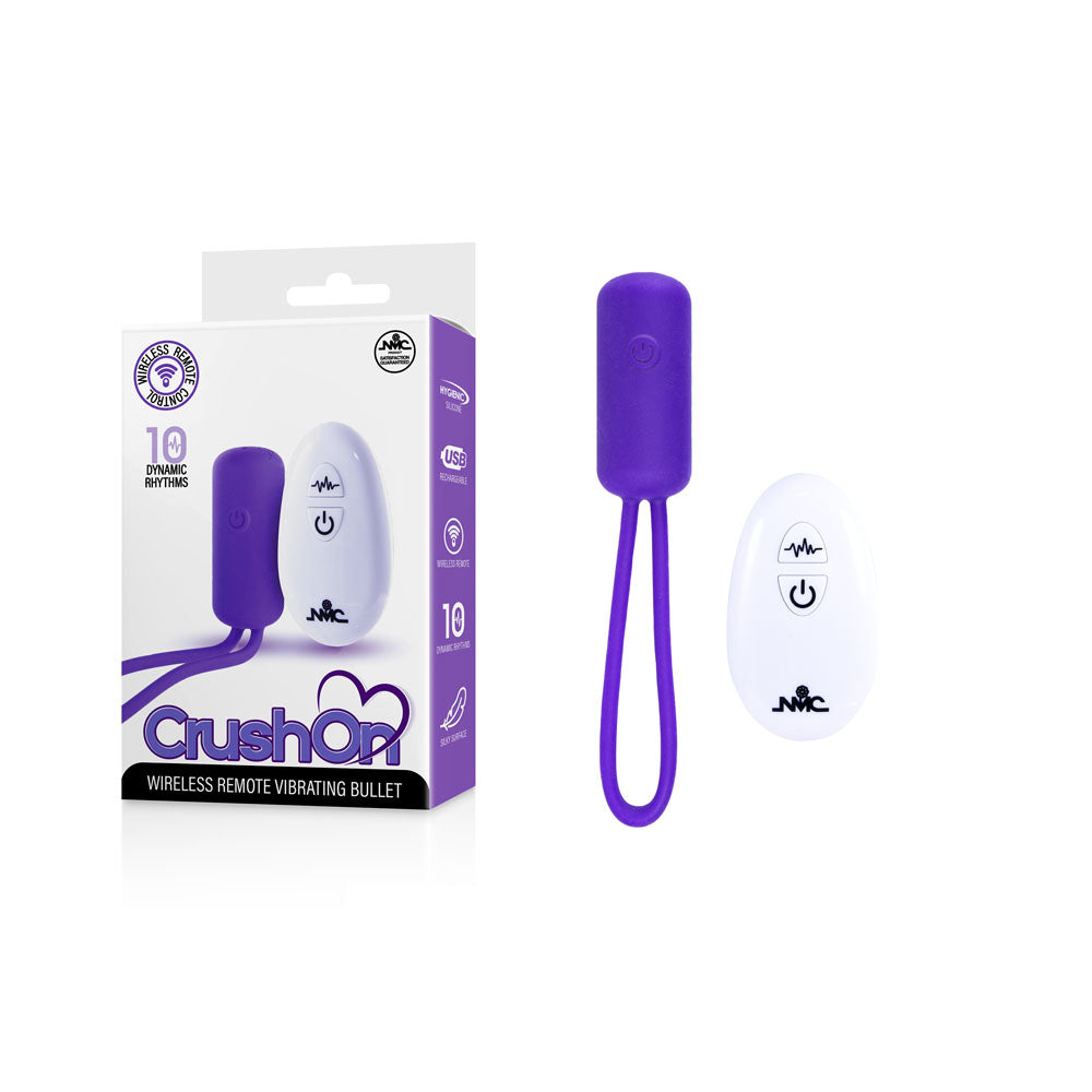 Crush On - Vibrating Bullet with Remote - Purple