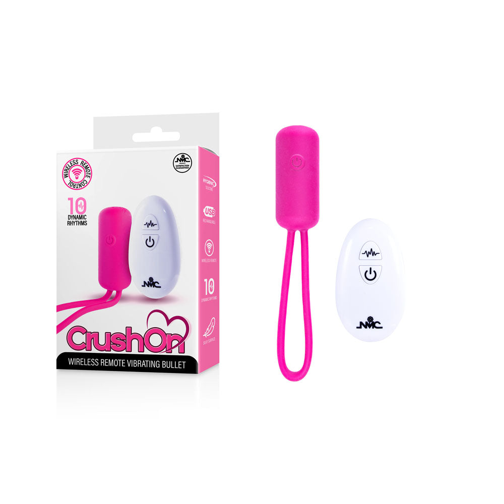 Crush On - Vibrating Bullet with Remote - Pink