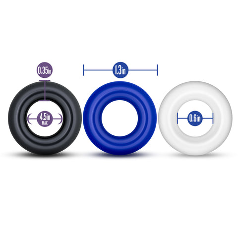 Stay Hard Donut Rings 3 Pack – Silicone Cock Rings COCK RING Set