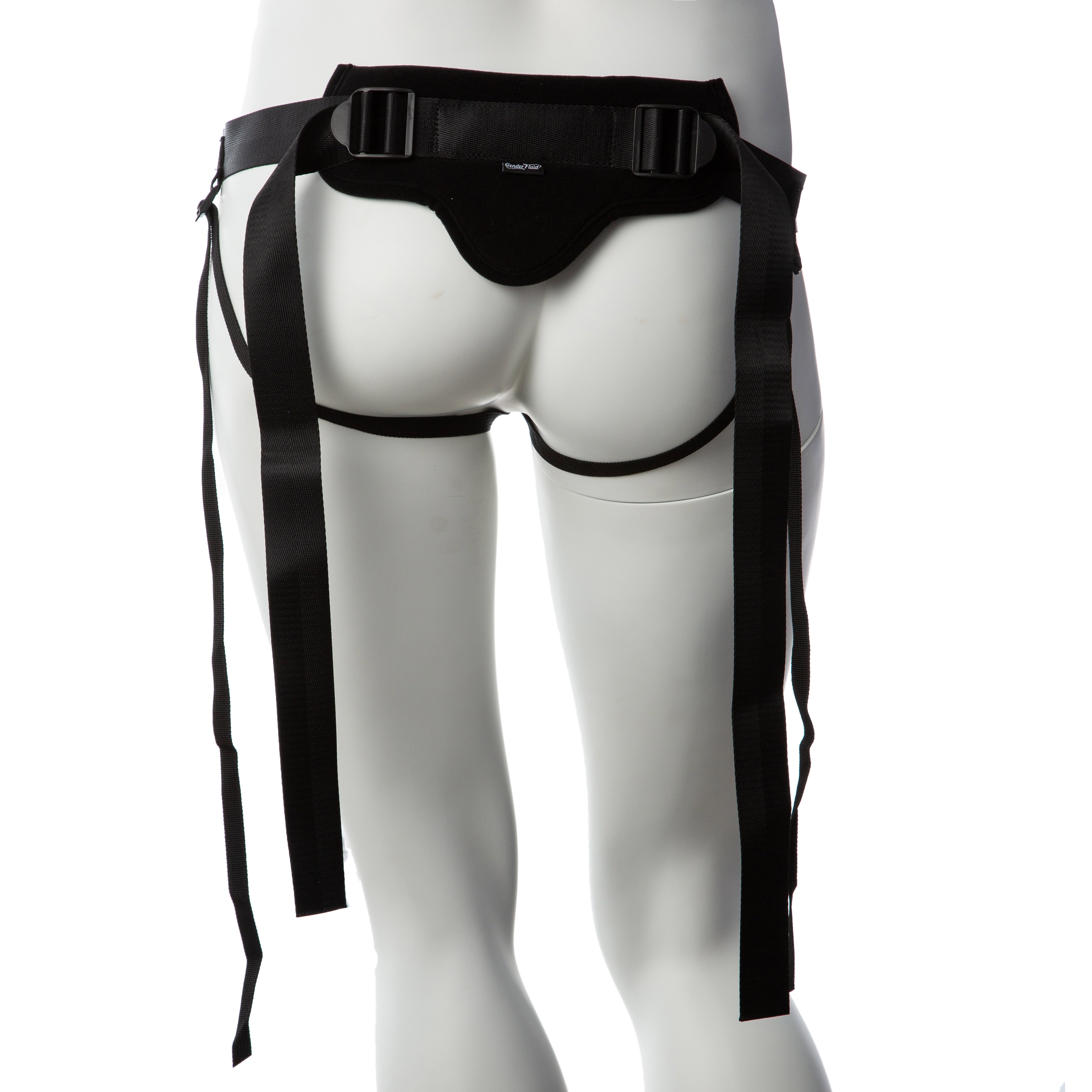 Gender Fluid Skylar Strap-On Harness One Size Black with Adjustable Nylon Straps and Padded Comfort Harnesses & Strap-Ons