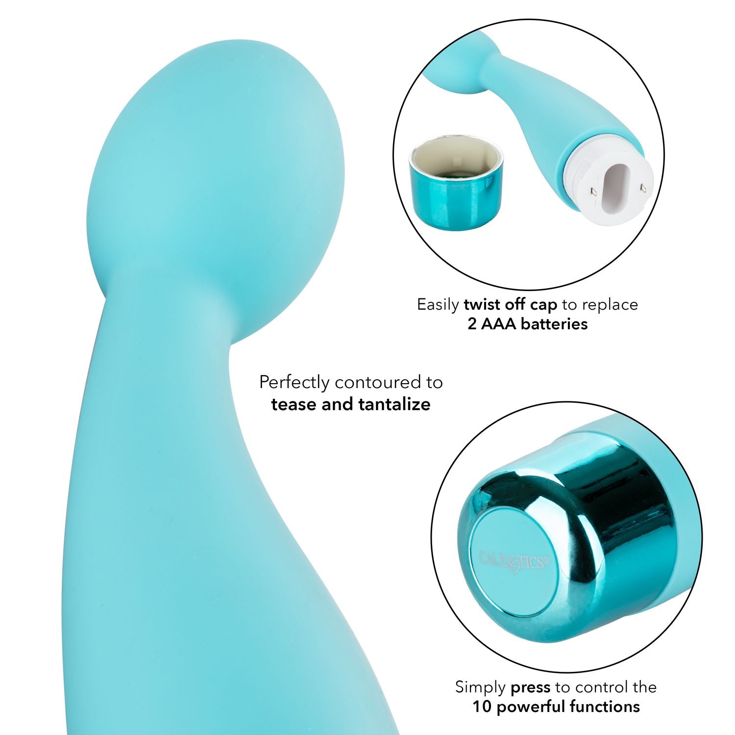 Eden Tulip Flexible Blue Silicone Vibrator with 10 Intense Functions and Waterproof Design > Sex Toys For Ladies > G-Spot Vibrators