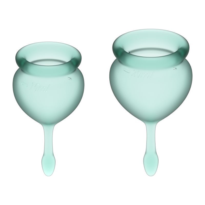 Feel Good Reusable Medical-Grade Silicone Menstrual Cup Set (Dark Green) > Essentials > Menstrual Products Main image
