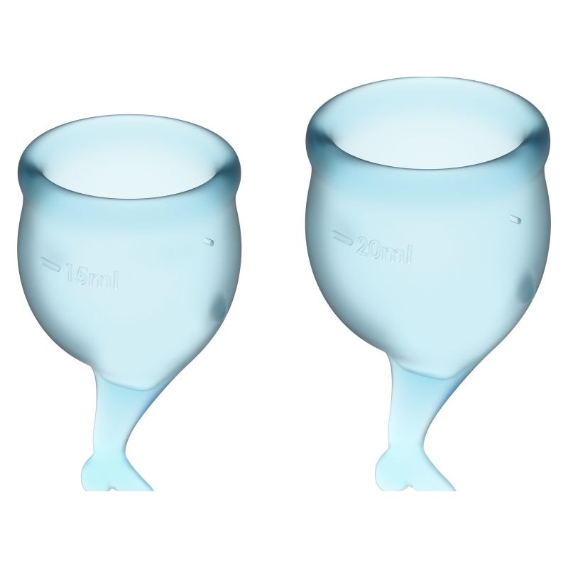 Feel Secure Menstrual Cup Light Blue 2pcs Feminine Care