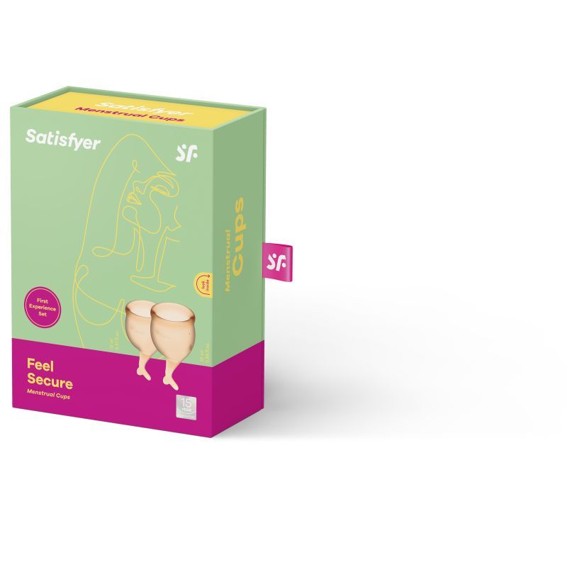 Feel Secure – Medical-Grade Silicone Menstrual Cup Set 2 Pieces (Orange) > Essentials > Menstrual Products