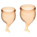 Feel Secure – Medical-Grade Silicone Menstrual Cup Set 2 Pieces (Orange) > Essentials > Menstrual Products