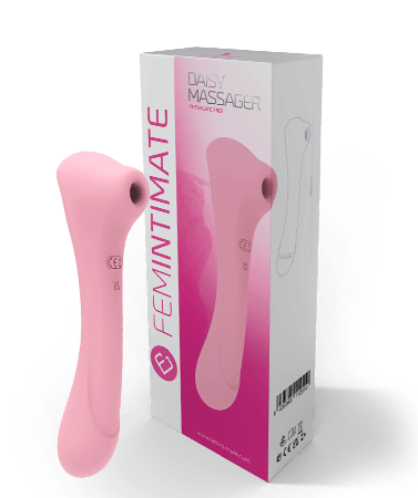 Femintimate Daisy Clitoral Massager Pink Ergonomic Silicone Rechargeable Waterproof Default Title Suction Stimulator
