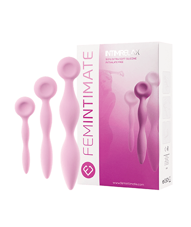 Femintimate Intimrelax Vaginal Dilator Set 100% Silicone Phthalate Free 3 Sizes 6.5cm 9.5cm 12cm Pink Dilators