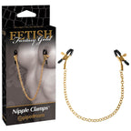 Fetish Fantasy Gold Chain Adjustable Nipple Clamps – Metal Clamp Accessories > Sex Toys > Nipple Clips