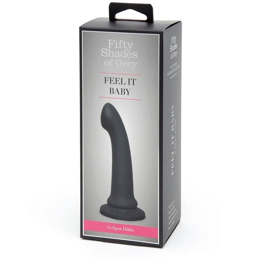 Fifty Shades of Grey Feel It Baby Black G-Spot Dildo Slimline Silicone 100% Waterproof with Suction Cup Base DONGS