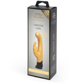 Fifty Shades of Grey Greedy Girl 10 Year Anniversary Gold Rabbit Vibrator Waterproof VIBRATORS-RABBIT