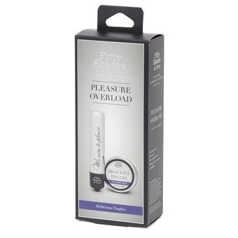 Fifty Shades of Grey Pleasure Overload Delicious Tingles 2 Piece Silver Bullet Vibrator and Balm Set BULLETS