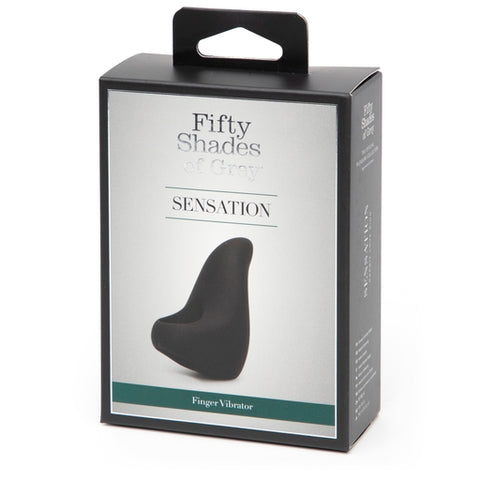 Fifty Shades of Grey Sensation Rechargeable Black Silicone Finger Vibrator 3 Inch Finger Stimulator