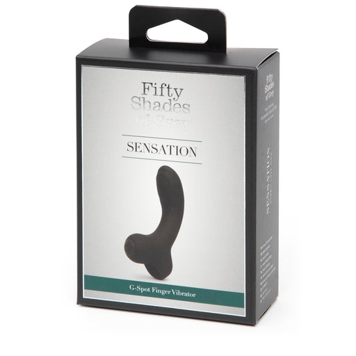 Fifty Shades of Grey Sensation Rechargeable Black Silicone G-Spot Finger Vibrator 4 Inch Finger Stimulator