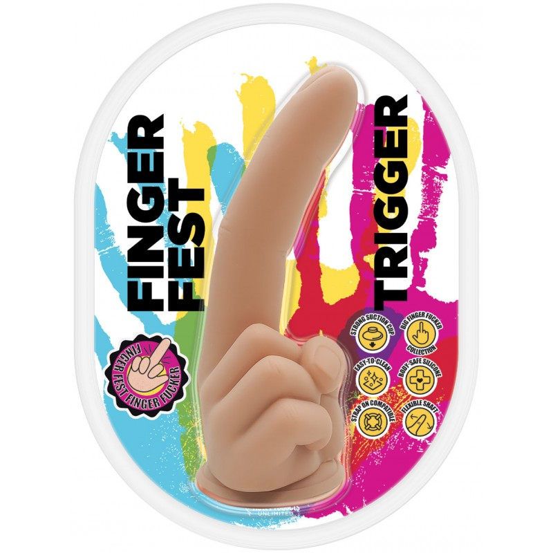 Finger Fest Dildo Trigger 4.75 Inch Flesh Secondary image