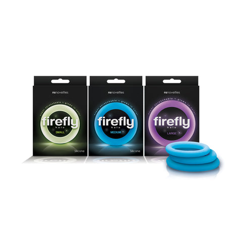 Firefly Halo - Glow In Dark 60 mm Cock Ring - Blue > Cock Ring > Single