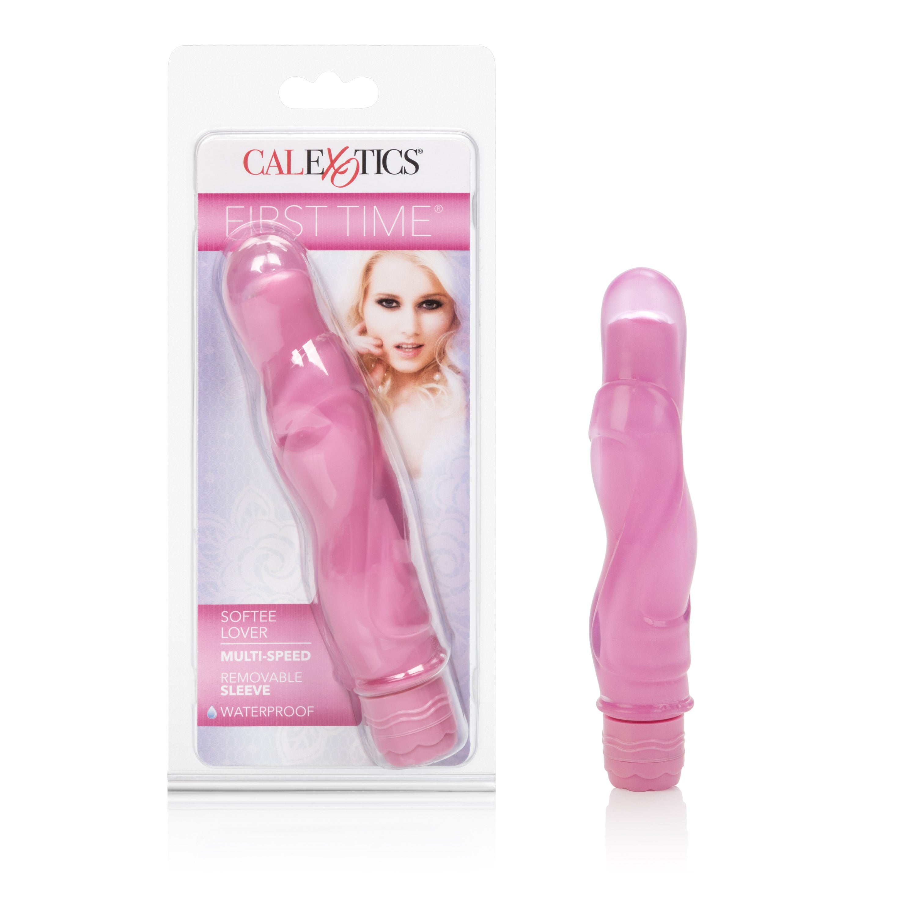 First Time Softee Lover Pink Multi-Speed Vibrator with Removable Soft Sleeve 5 Inch Waterproof Stimulator Vibrators