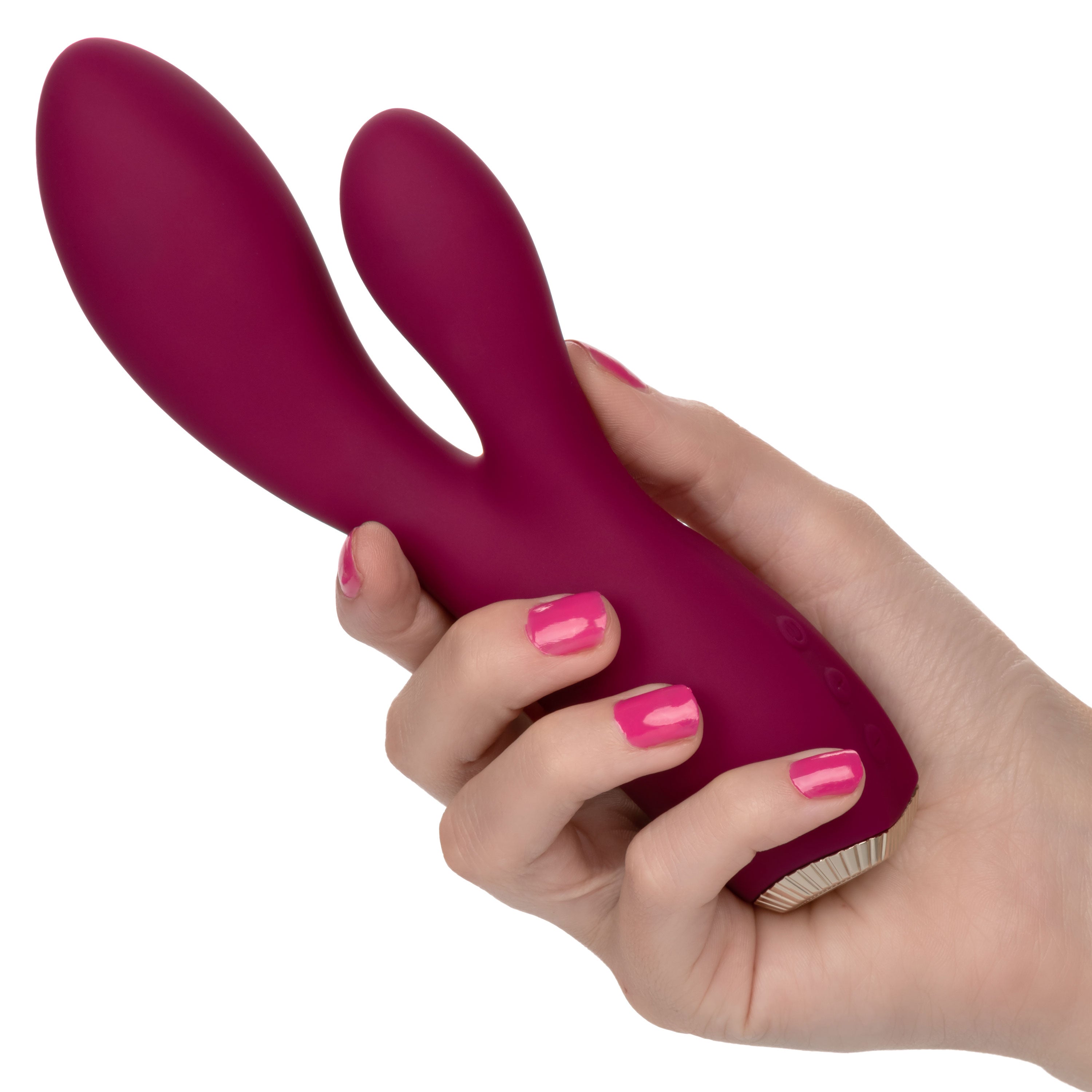 Uncorked Cabernet Dual Massager in Deep Wine Red with 10 Speeds and Silicone Vibrator Secondary image