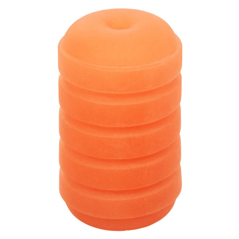 Pop Sock Ribbed Reversible Stroker Soft Tight Stretchy Material Orange > Sex Toys For Men > Masturbators Cup