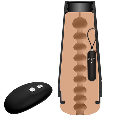 Doc Johnson Main Squeeze Original Vibro – Wireless Remote-Controlled Vibrating Masturbator > Sex Toys For Men > Masturbators > Vibrating