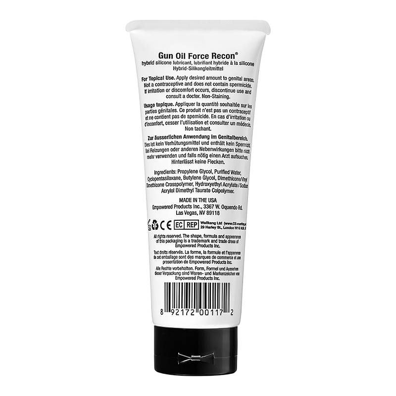 Force Recon 3.3oz/100ml Tube Hybrid Silicone Gel > Lube > Hybrid