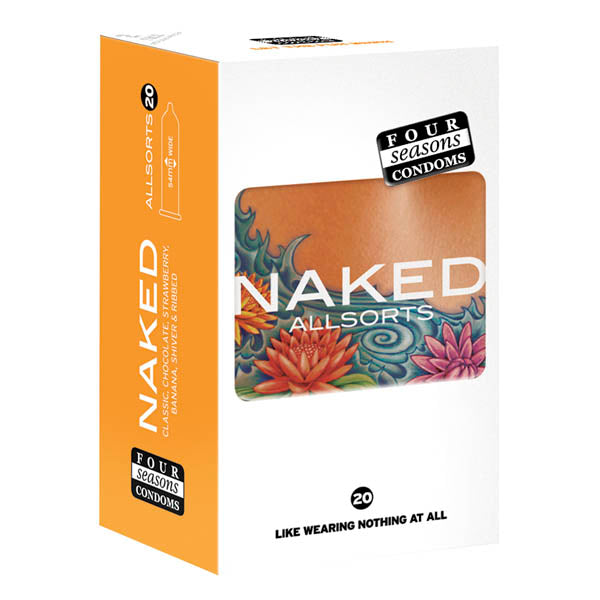 Four Seasons Naked Allsorts Ultra Thin Lubed Condoms 20 Pack > Essentials > Condoms Main image
