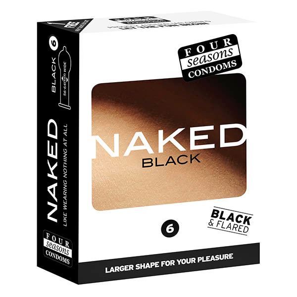 Four Seasons Naked Black - Ultra Thin Black Condoms - 6 Pack Default Title Condoms