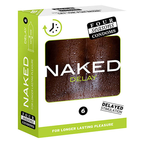 Four Seasons Naked Delay Ultra Thin Condoms – Extra Strength Condom 6 Pack Condoms