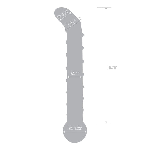 Mr Swirly 6.5 Inch Glass G-Spot Dildo for Intimate Pleasure Blue > Glass > Dildos