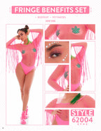Fringe Benefits Pink 2pc Lingerie Set One Size Fits Most > Clothes > Bodies and Playsuits