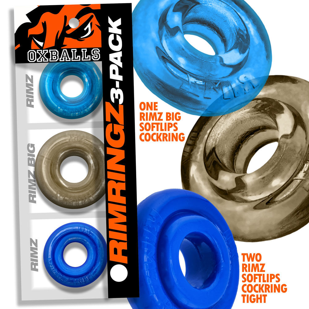 Rimringz Multi Size 3 Pack – Plush Soft Comfort Cockring Set > Cock Ring > Sets