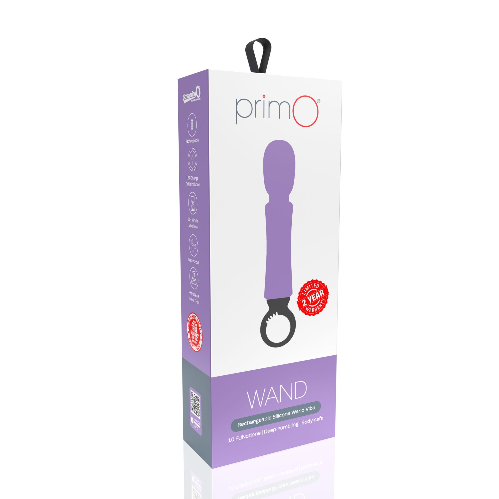 Screaming O PrimO Wand – Rechargeable Portable Wand Vibrator with 5+5 Vibration Functions > Sex Toys > Massage Wands