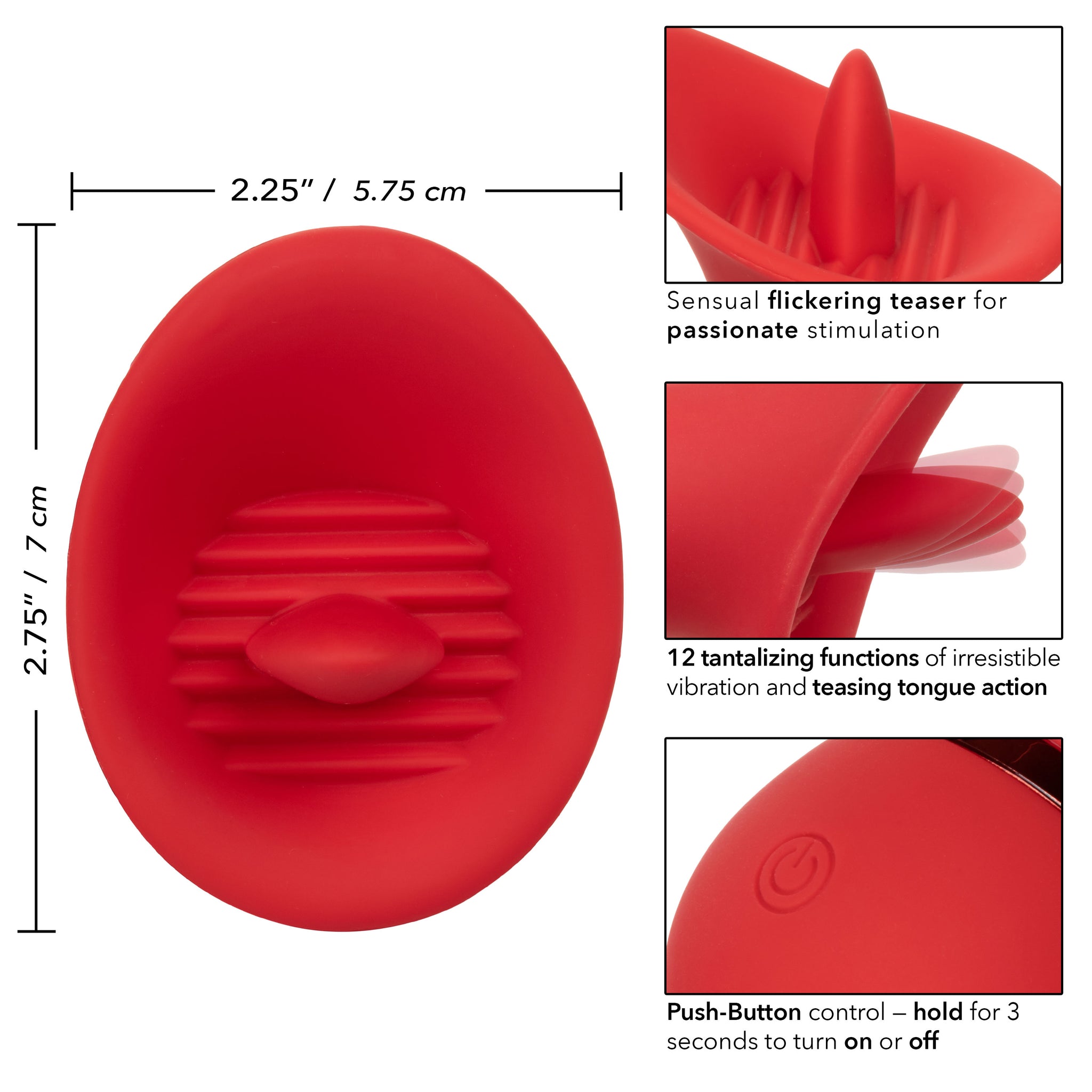 French Kiss Seducer – Compact Massager with 12 Functions Vibrator > Sex Toys For Ladies > Clitoral Vibrators and Stimulators