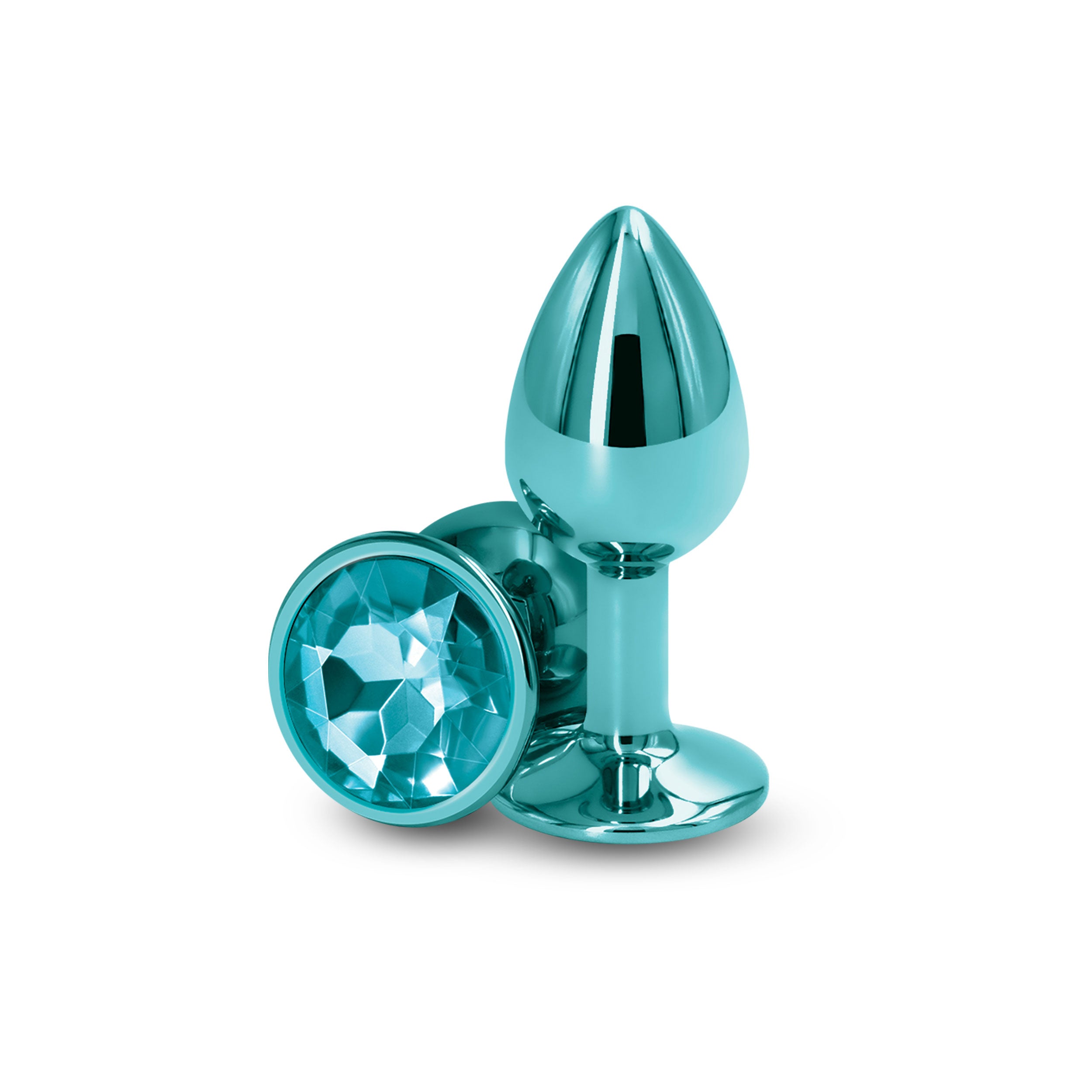 Rear Assets - Small - Teal Anal Toy 7.1cm x 3.2cm > Anal Range > Jewel Butt Plugs