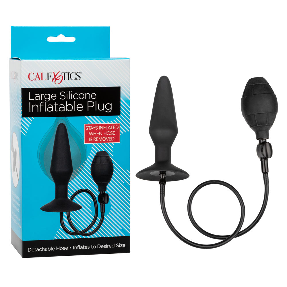 CalExotics Medium Silicone Inflatable Plug – Inflatable Anal Plug with Detachable Hose Large > Anal Range > Tunnel and Stretchers