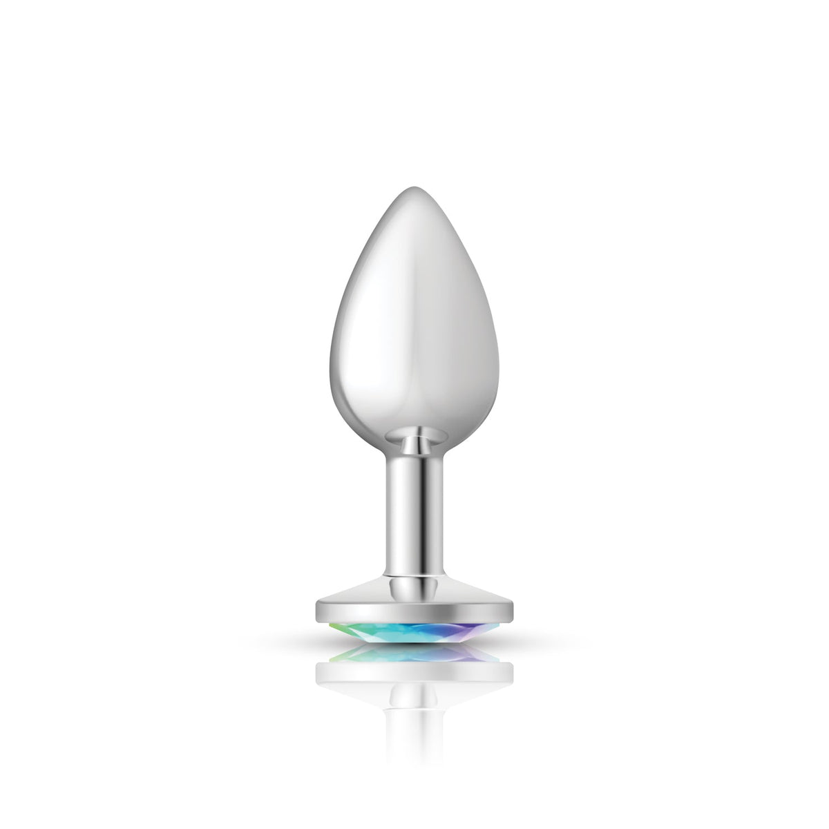 Cheeky Charms Round Jewel Butt Plug – Gunmetal or Silver, Metal Anal Plug with Gem (Small, Medium, Large) > Anal Range > Jewel Butt Plugs
