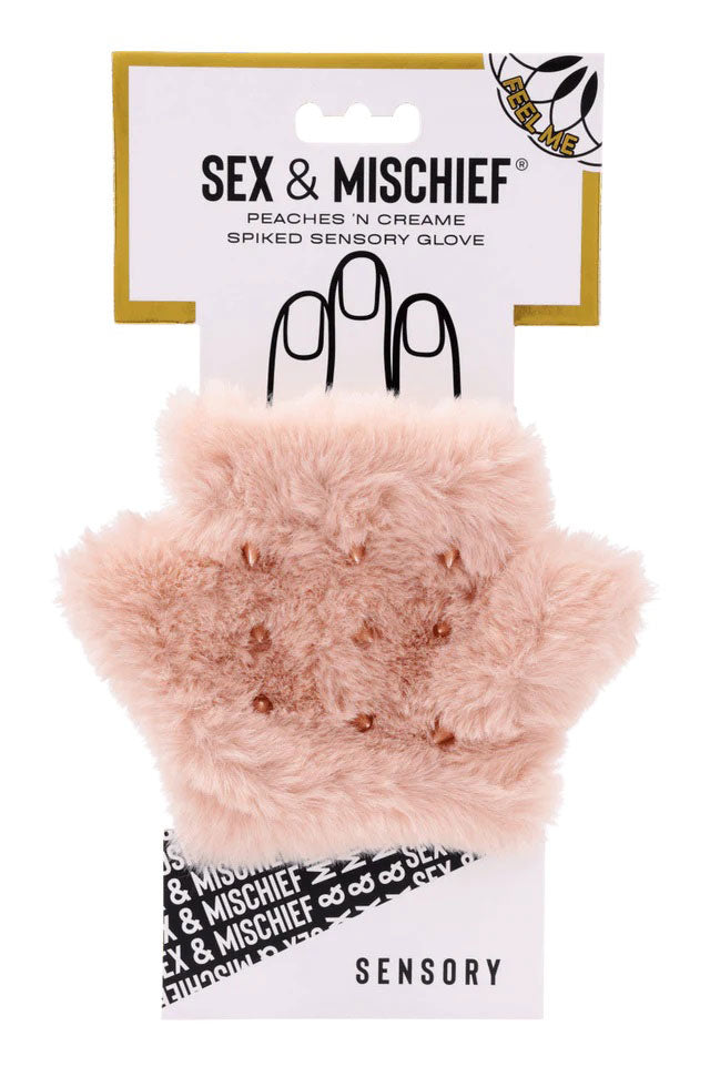 Peaches N Creame Spiked Sensory Glove (Pink) – Textured Glove Peach > Bondage Gear > Sensory Gloves