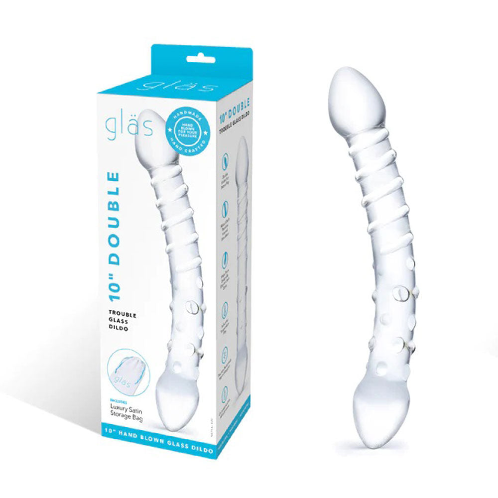 Double Trouble Glass Dildo – Dual-Ended Glass Dildo Secondary image