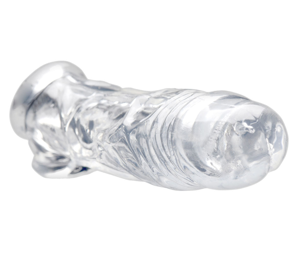 Realistic Clear Penis Enhancer and Ball Stretcher – Lifelike Penis Sleeve and Ball Stretcher Clear > Sex Toys For Men > Penis Sleeves Main image