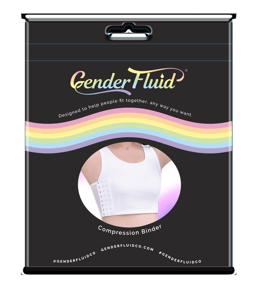 Gender Fluid White Chest Compression Binder XL Size 34-37 Inches Default Title > Gender > Compression Binders