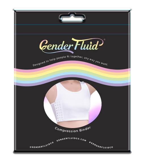 Gender Fluid Chest Compression Binder White 2XL Unisex Mesh Support Top Default Title Compression Binders