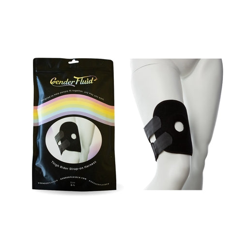 Gender Fluid Thigh Rider Strap-On Harness S-L Black Black Harnesses & Strap-Ons