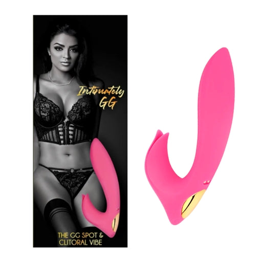 Intimately GG The GG Spot and Clitoral Vibe Bright Pink Food-Grade Silicone USB Rechargeable Dual Motor 10 Patterns Default Title VIBRATORS-RABBIT-MULTI