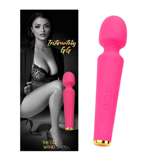 Intimately GG The GG Wand Pink Silicone Cordless USB Rechargeable Vibrator with Gold Accents Default Title Electric Massager