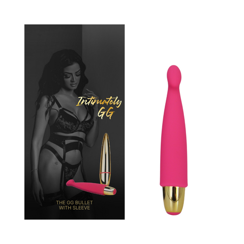 Intimately GG The GG Bullet With Sleeve Vibrator Pink 5.75 Inch USB Rechargeable Default Title BULLETS