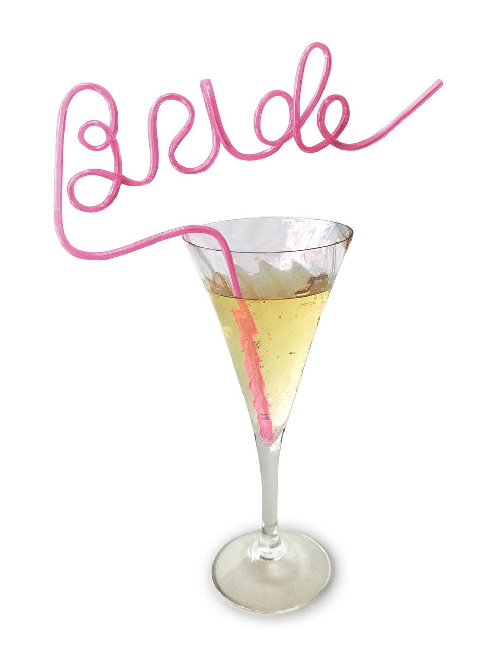 Glitterati Bride Straw Hens Party Novelty 25 cm Twisty Straw Pink > Novelties > Party Supplies