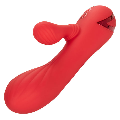 California Dreaming Palisades Passion Red Silicone Heated Massager with Swinging Teaser and Triple Motor Vibrations > Vibrators > Ladies > Rabbit
