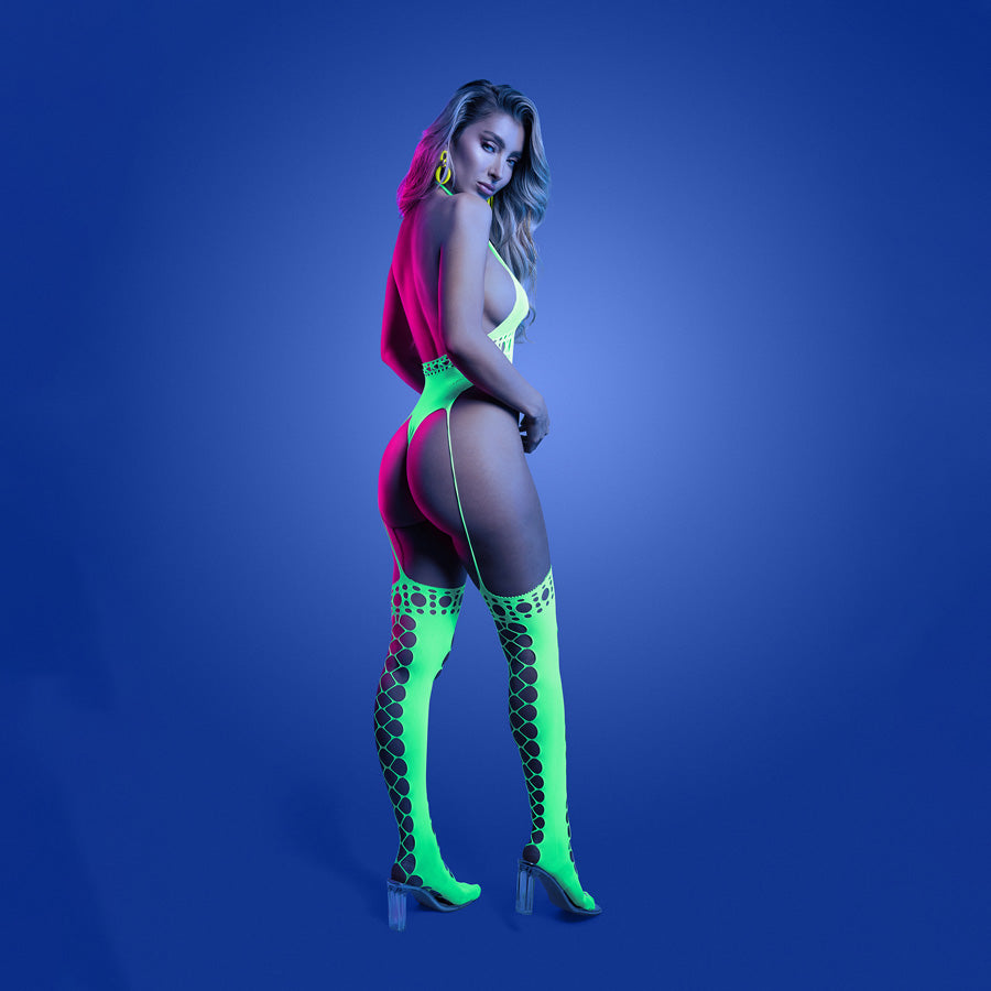 GLOW Paradigm Bodystocking (Neon Green) – One Size Bodystocking > Clothes > Bodies and Playsuits